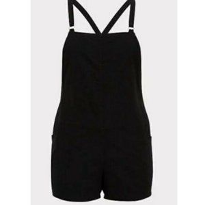 COPY - NWT Torrid Black Stretch Linen Shortalls 3x